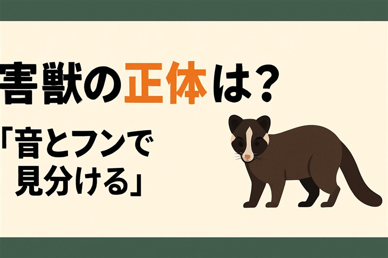 町田市で多い害獣の正体は音とフンで見分ける